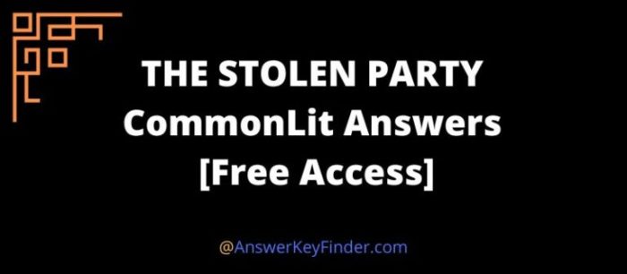 The stolen party commonlit answer key